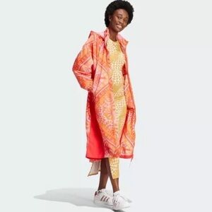 Adidas x FARM Rio MYSHELTER Jacket Parka Semi Pink Glow Tomato L NWT